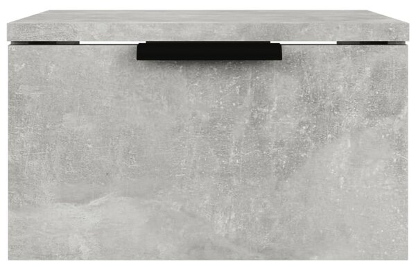 2 db betonszürke falra szerelhető éjjeliszekrény 34x30x20 cm