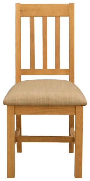Étkezőszék VENLO 2 pcs Tömör Tölgyfa Bézs 45 x 53 x 92 cm