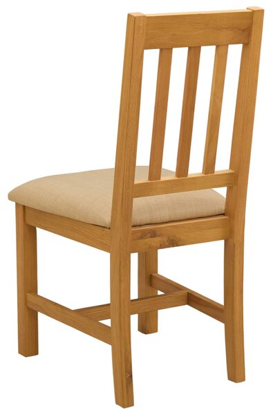 Étkezőszék VENLO 2 pcs Tömör Tölgyfa Bézs 45 x 53 x 92 cm