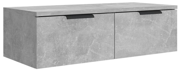 Betonszürke szerelt fa faliszekrény 68 x 30 x 20 cm