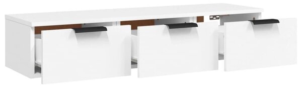 Fehér szerelt fa faliszekrény 102 x 30 x 20 cm