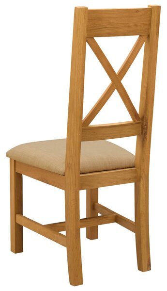 Étkezőszék 2 pcs Tömör Tölgyfa Bézs 45 x 54 x 105 cm