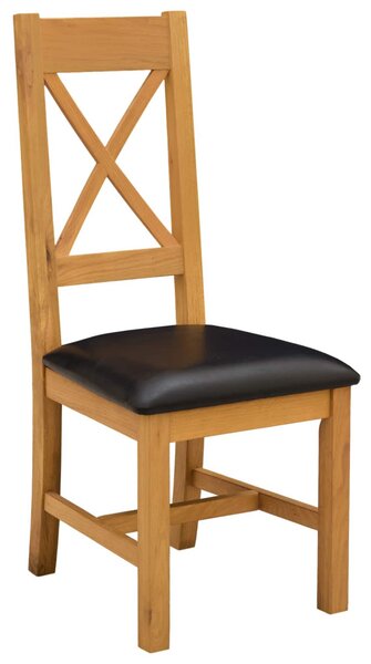 Étkezőszék 2 pcs Tömör Tölgyfa Fekete 45 x 54 x 105 cm