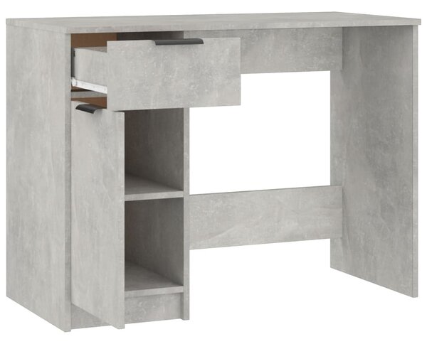Betonszürke színű szerelt fa íróasztal 100 x 50 x 75 cm