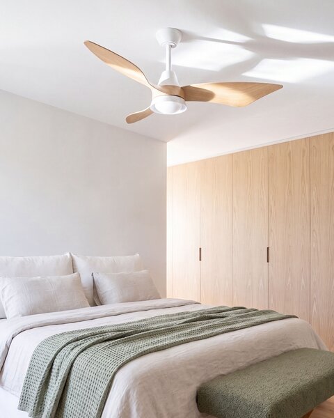Mennyezeti ventilátor világítással HAINES Távirányítóval LED Fehér