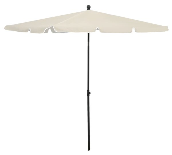 VidaXL homokszínű napernyő rúddal 210 x 140 cm
