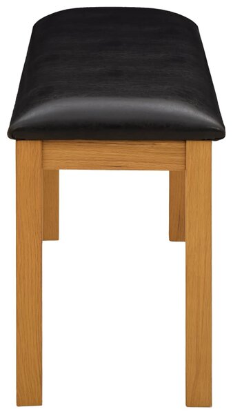 Étkező pad 95 x 32 x 45 cm Tömör Tölgyfa Fekete