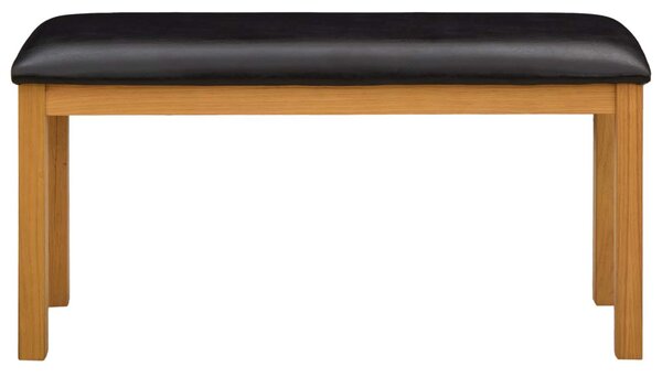 Étkező pad 95 x 32 x 45 cm Tömör Tölgyfa Fekete