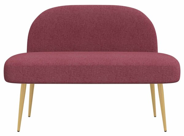 VidaXL Kárpitozott pad háttámlával bordó 110 x 60 x 76 cm Poliészter