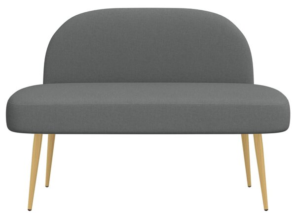 VidaXL Kárpitozott pad háttámlával Sötétszürke 110 x 60 x 76 cm