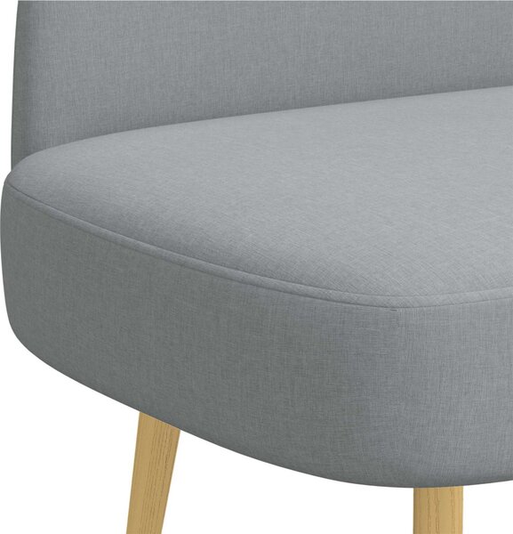 VidaXL Kárpitozott pad háttámlával Világosszürke 110 x 60 x 76 cm