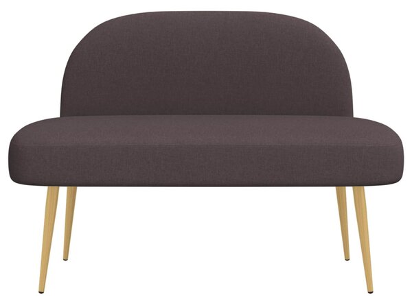 VidaXL Kárpitozott pad háttámlával sötétbarna 110 x 60 x 76 cm