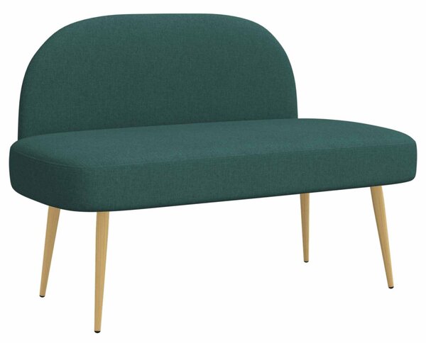 VidaXL Kárpitozott pad háttámlával Sötétzöld 110 x 60 x 76 cm