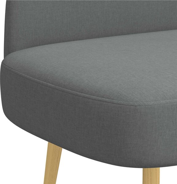 VidaXL Kárpitozott pad háttámlával Sötétszürke 110 x 60 x 76 cm