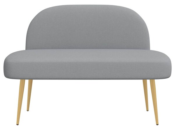 VidaXL Kárpitozott pad háttámlával Világosszürke 110 x 60 x 76 cm