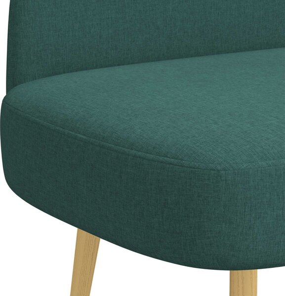 VidaXL Kárpitozott pad háttámlával Sötétzöld 110 x 60 x 76 cm