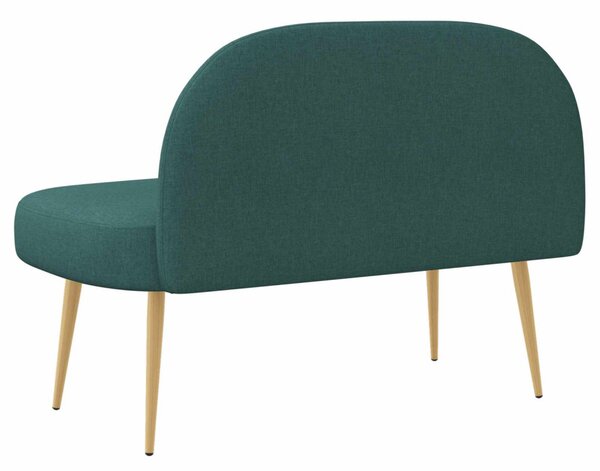 VidaXL Kárpitozott pad háttámlával Sötétzöld 110 x 60 x 76 cm