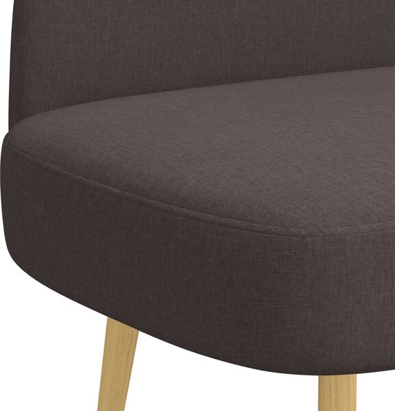 VidaXL Kárpitozott pad háttámlával sötétbarna 110 x 60 x 76 cm