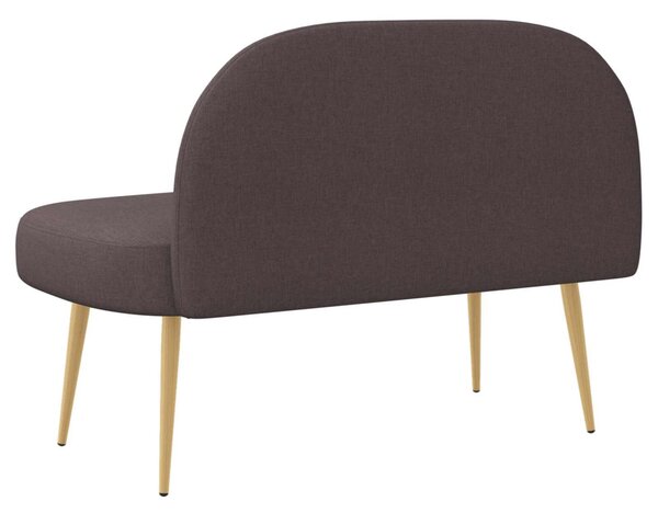 VidaXL Kárpitozott pad háttámlával sötétbarna 110 x 60 x 76 cm