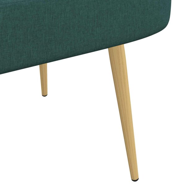 VidaXL Kárpitozott pad háttámlával Sötétzöld 110 x 60 x 76 cm