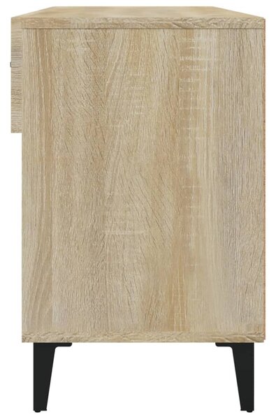Sonoma-tölgyszínű szerelt fa cipőszekrény 102x35x55 cm