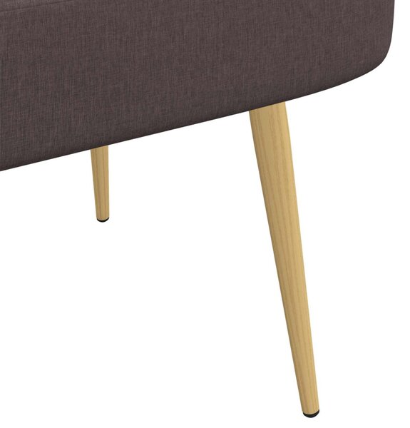 VidaXL Kárpitozott pad háttámlával sötétbarna 110 x 60 x 76 cm