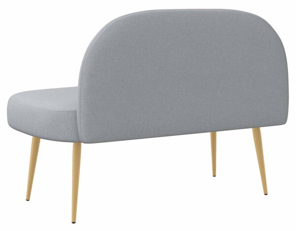 VidaXL Kárpitozott pad háttámlával Világosszürke 110 x 60 x 76 cm