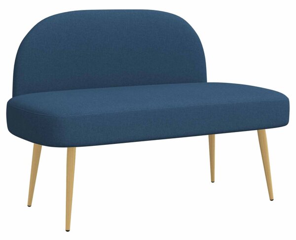 Kárpitozott pad háttámlával Kék 110 x 60 x 76 cm Poliészter