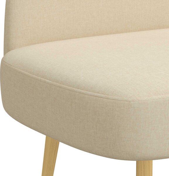 VidaXL Kárpitozott pad háttámlával Krémszínű 110 x 60 x 76 cm
