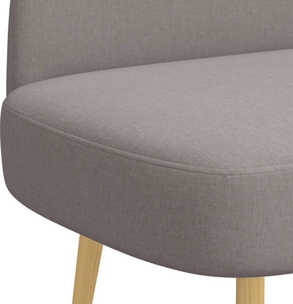 VidaXL Kárpitozott pad háttámlával Tópszínű 110 x 60 x 76 cm