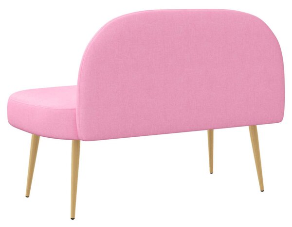 VidaXL Kárpitozott pad háttámlával Rózsaszín 110 x 60 x 76 cm
