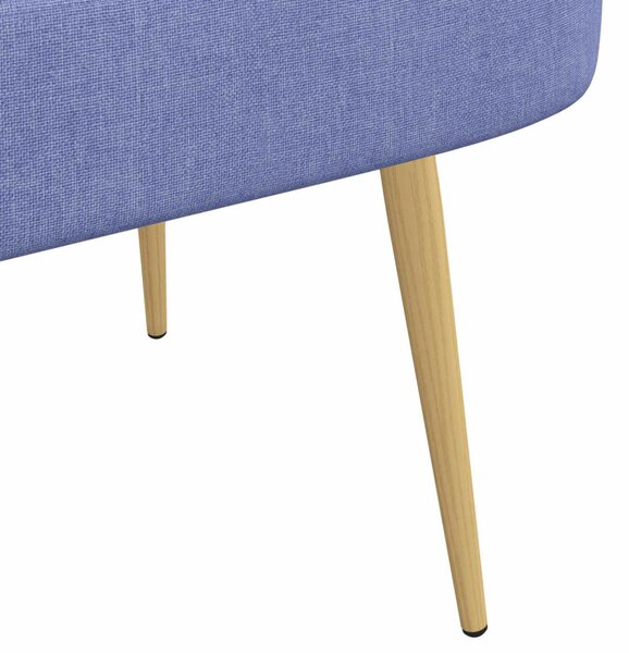 VidaXL Kárpitozott pad háttámlával Farmerkék 110 x 60 x 76 cm