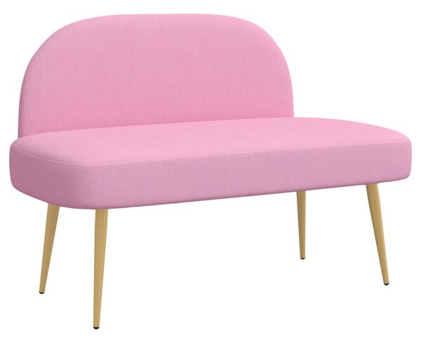 VidaXL Kárpitozott pad háttámlával Rózsaszín 110 x 60 x 76 cm