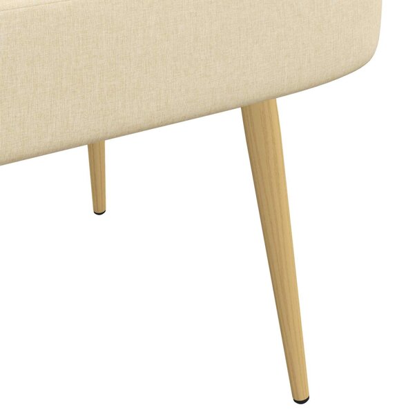 VidaXL Kárpitozott pad háttámlával Krémszínű 110 x 60 x 76 cm