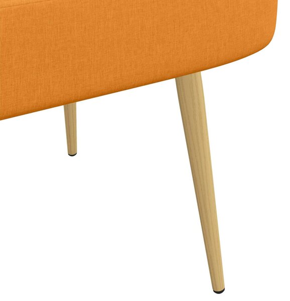 VidaXL Kárpitozott pad háttámlával Sötétsárga 110 x 60 x 76 cm