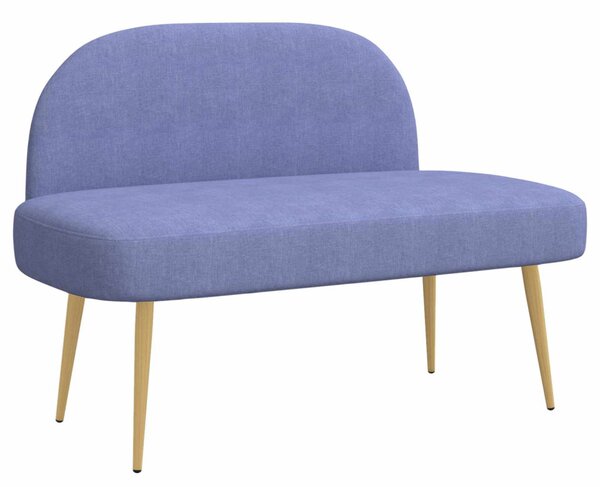 VidaXL Kárpitozott pad háttámlával Farmerkék 110 x 60 x 76 cm