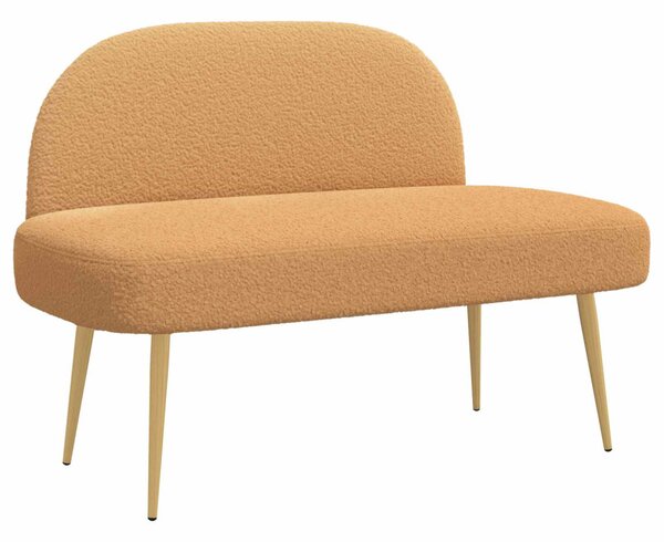 VidaXL Kárpitozott pad háttámlával Bézs 110 x 60 x 76 cm Bouclé