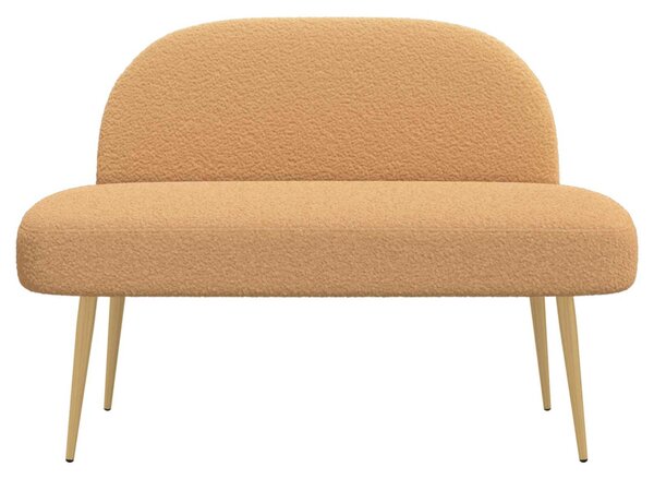 VidaXL Kárpitozott pad háttámlával Bézs 110 x 60 x 76 cm Bouclé