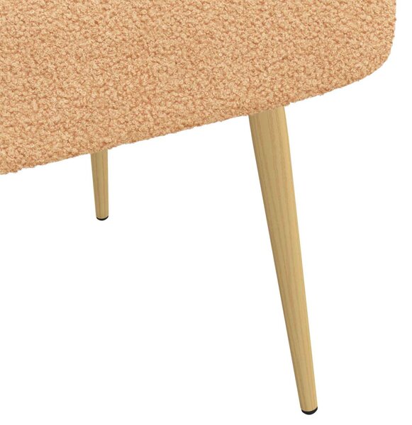 VidaXL Kárpitozott pad háttámlával Bézs 110 x 60 x 76 cm Bouclé