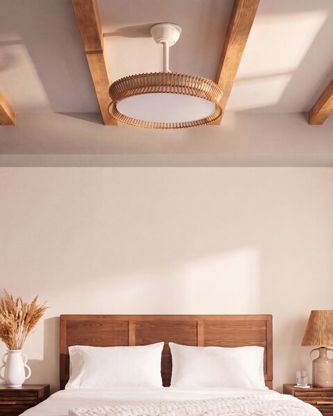 Mennyezeti ventilátor világítással OLETA Távirányítóval LED Fehér