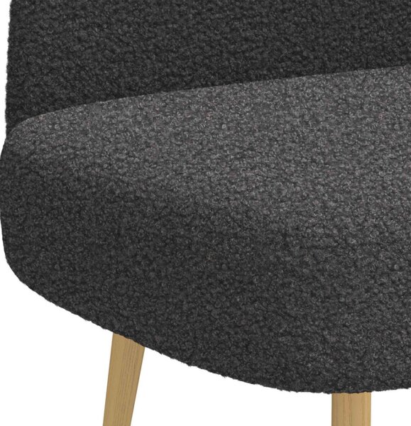 VidaXL Kárpitozott pad háttámlával Sötétszürke 110 x 60 x 76 cm Bouclé