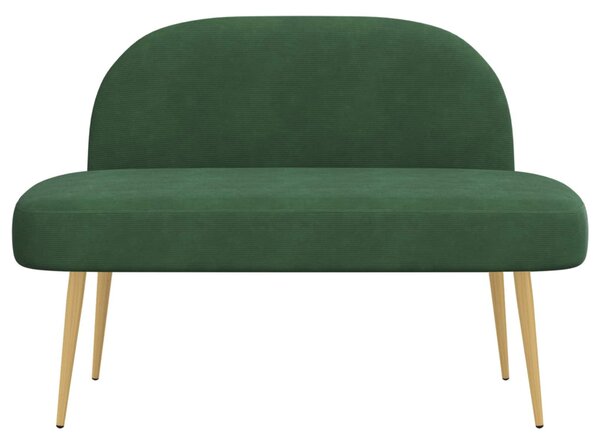 VidaXL Kárpitozott pad háttámlával Zsungel zöld 110 x 60 x 76 cm