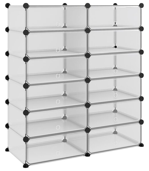 Átlátszó polipropilén cipőtartó 94,5x36,5x106 cm