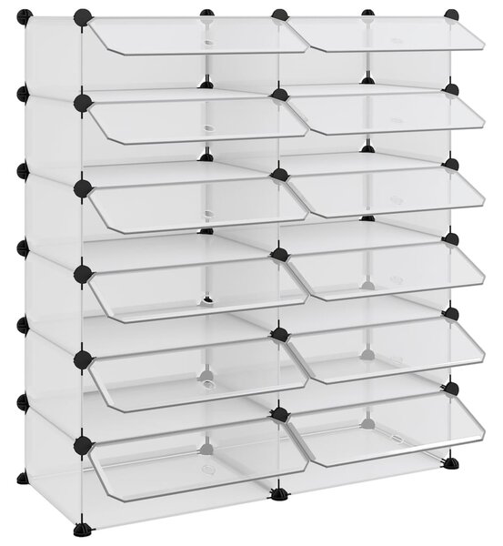 Átlátszó polipropilén cipőtartó 94,5x36,5x106 cm