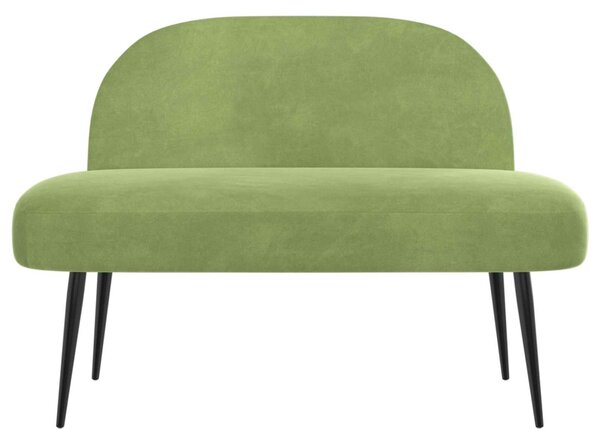 VidaXL Kárpitozott pad háttámlával Világos zöld 110 x 60 x 76 cm