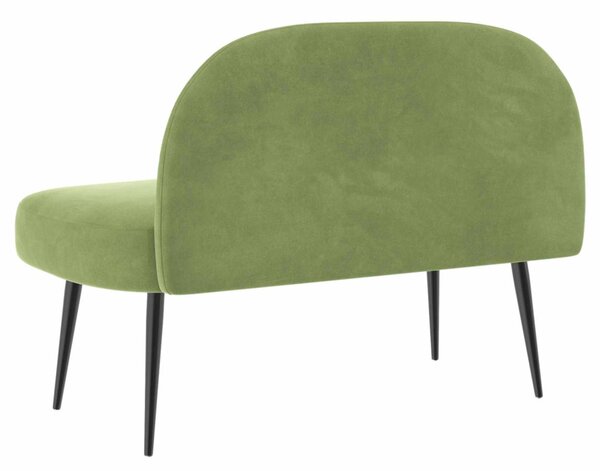 VidaXL Kárpitozott pad háttámlával Világos zöld 110 x 60 x 76 cm