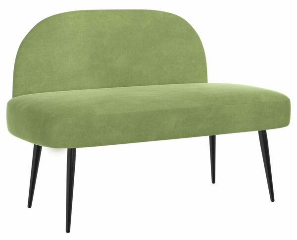 VidaXL Kárpitozott pad háttámlával Világos zöld 110 x 60 x 76 cm