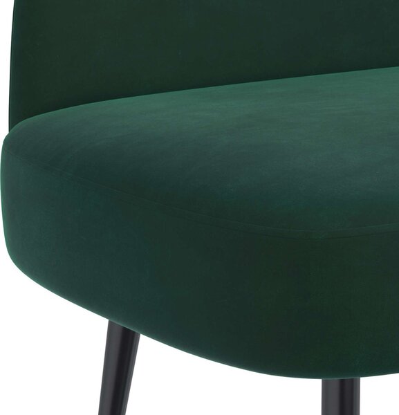 VidaXL Kárpitozott pad háttámlával Sötétzöld 110 x 60 x 76 cm Bársony