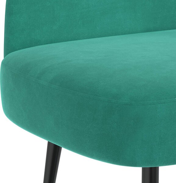 VidaXL Kárpitozott pad háttámlával Türkiz 110 x 60 x 76 cm Bársony