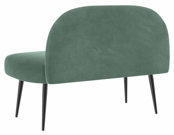 VidaXL Kárpitozott pad háttámlával tengerzöld 110 x 60 x 76 cm Bársony